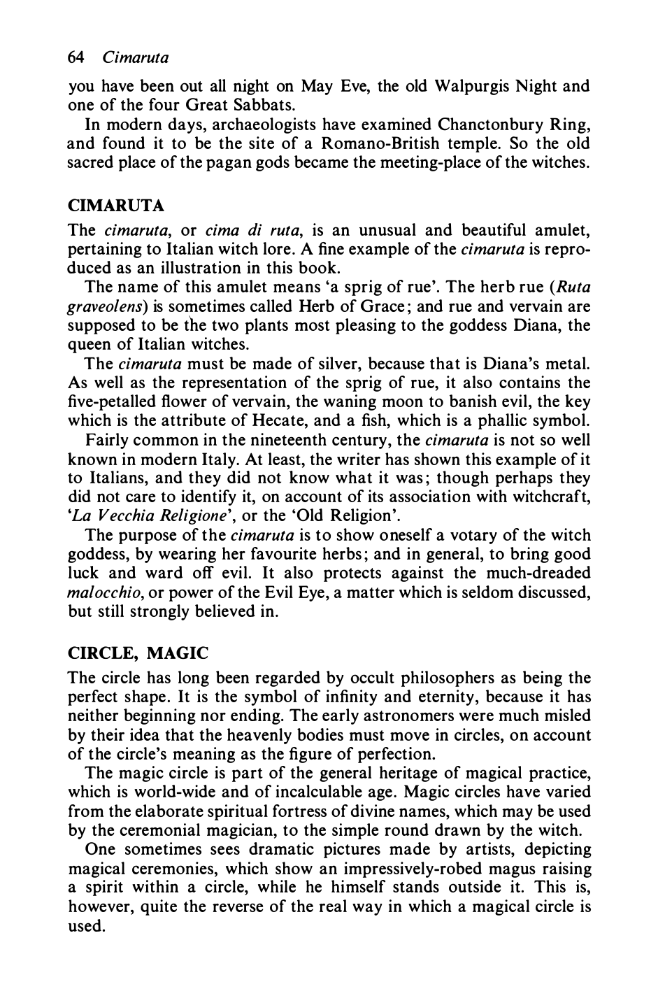 Chanctonbury Ring entry in Valiente's ABC of Witchcraft encyclopedia